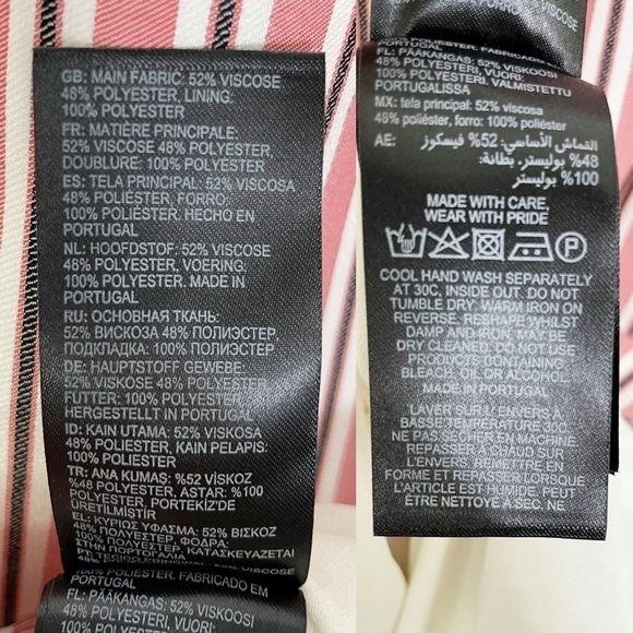 Ted Baker Coryn Striped Asymmetrical Ruffle Hem Skirt Pink NWT - Picture 13 of 16